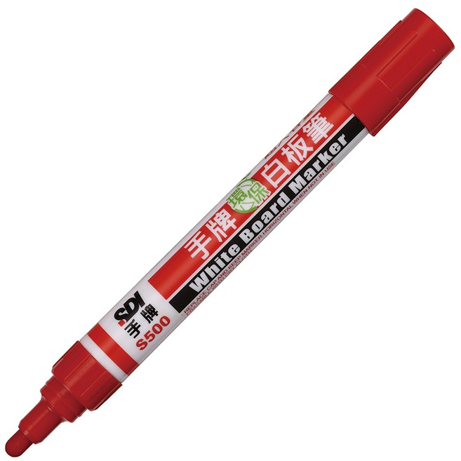 手牌 SDI 環保白板筆 S500, 1個, 紅