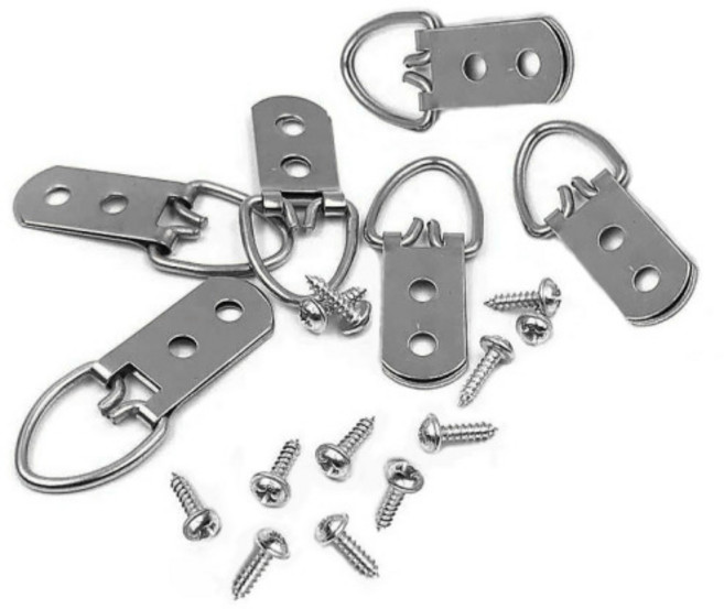 도나토르 링 액자고리 나사 후크, 투홀고리, 1세트, 실버