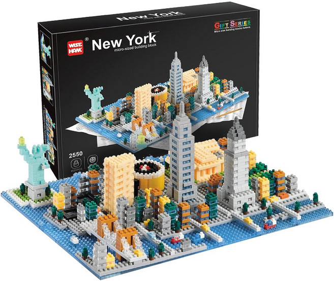 [알꿀밤-나노블럭-건축] W뉴욕 시티 중형, 1개