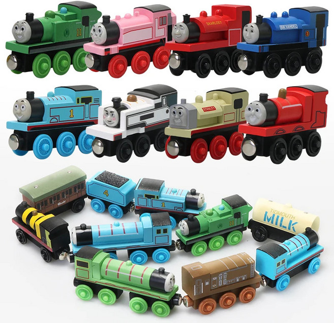 토마스와 친구들 모형기차 놀이세트 기차레일 포함 작동완구 선물용 조립식 레일기차, 1개, 제임스-노랑