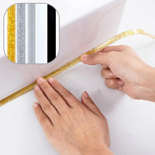 틈새 모서리 방수테이프 6미터 다용도 마감테이프, 1개, 실버펄