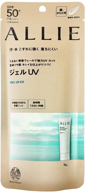 ALLIE 持采UV高效防曬水凝乳EX (臉部/身體2用) 90G/條, 90g, 1件