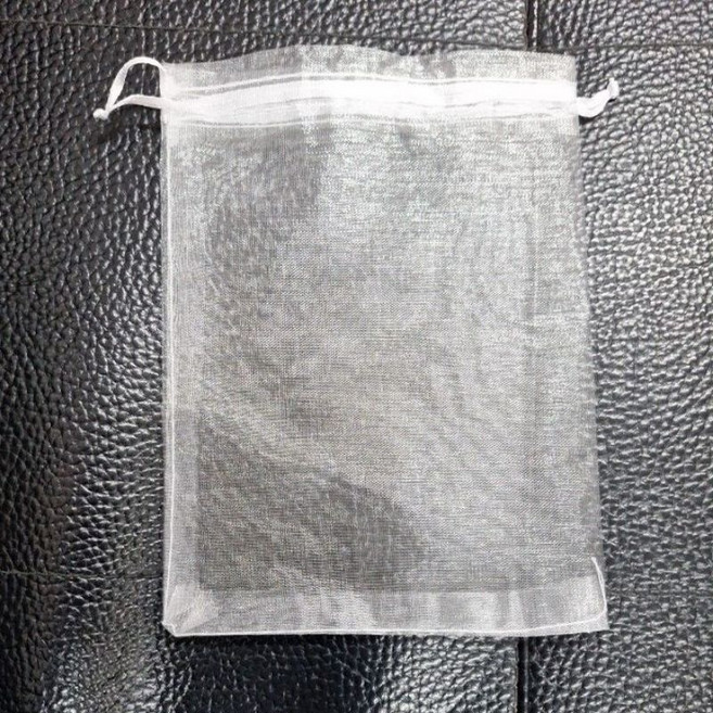 白色蔬果防蟲防咬網袋 手工皂包裝, 1個, 13公分乘18公分約100入裝