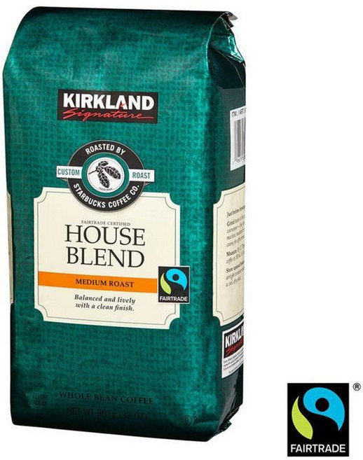 Kirkland 커클랜드 시그니처 스타벅스 하우스 블렌드 홀 빈 커피 907g, 1개, 홀빈(분쇄안함)