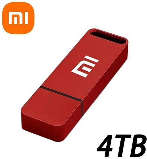 샤오미 U 디스크 6TB 플래시 드라이브 고속 전송 8TB USB 3.2 C타입 인터페이스 4TB 2TB TB USB 스틱 휴대폰 휴대용 USB 메모리, Red 4TB, 1개