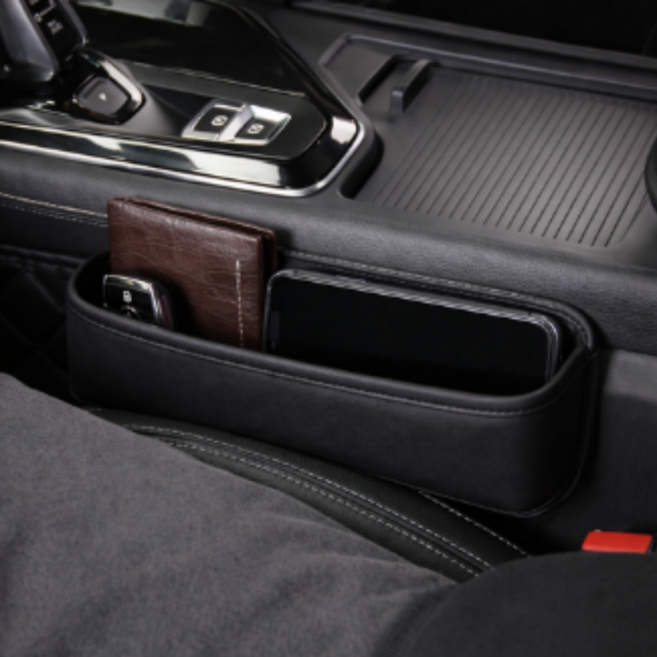 이온브 틈새 수납 끝판 차량 사이드 수납함, 블랙, 1개