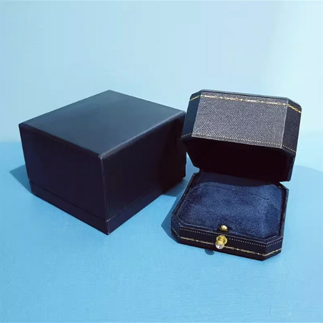 高檔復古對戒指盒婚禮求婚儀式交換用單個鑽雙戒收納拍攝道具