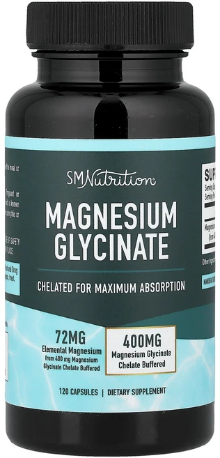 SM뉴트리션 SMNutrition 마그네슘 글리시네이트 캡슐 120정캡슐당 36mg126649원산지:기타, SM뉴트리션 SMNutrition, 마그네슘 비스글리시, 1개 - 쿠팡