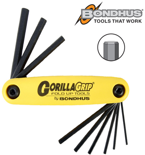 본더스12589 5/64-1/4 9PCS 프로가드 접이식 육각렌치 접렌치 6각, 1개