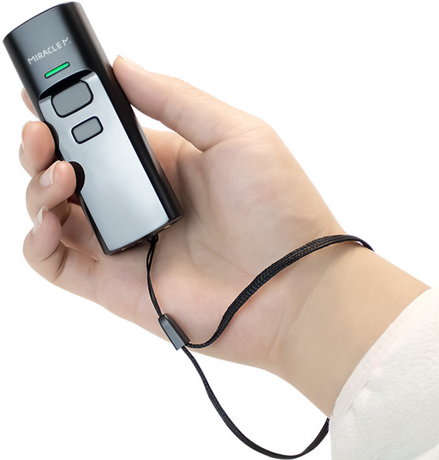 미라클엠 블루투스 무선 바코드스캐너 1D 2D QR코드 리더기, 1개, MQ350W