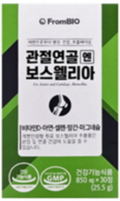 프롬바이오 관절연골 엔 보스웰리아 쇼핑백포함, 30정, 2개