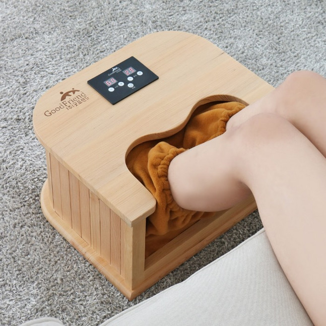 굿프렌드 스마트 발족욕기 건식 소형 원목 전기 족욕기 족탕기, 건식족욕기 ZL-008