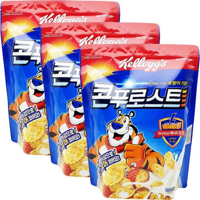 콘푸로스트 시리얼 600g x 3봉 /콘프레이크, 3개