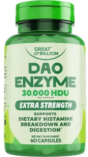 DAO 효소 디아민 산화효소 여성 남성 소화 30000 HDU 장 건강 보조제 히스타민 지원 60 - 쿠팡