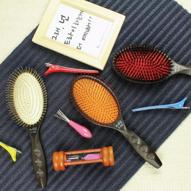 차미오 쿠션 브러쉬 모음 철핀 쿠션 가시 웻 쿠션 돈모 쿠션, 가시웻(젖은머리용), 1개