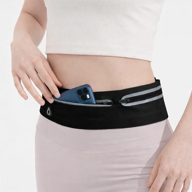 코지스 조깅 휴대폰 여성 러닝벨트 남자 분리수납 러닝벨트, 블랙, 1개