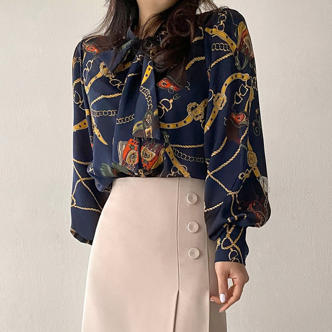 네모엔룩 여성용 에르체인 블라우스