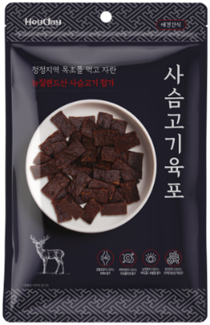 (2개묶음)[헤이데이] 사슴고기 육포, 2개, 100g, 기타