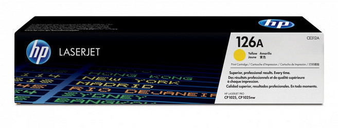 HP 126A CE312A 黃色碳粉匣 適用 LaserJet CP1025 CP1025mw 雷射印表機, 1個