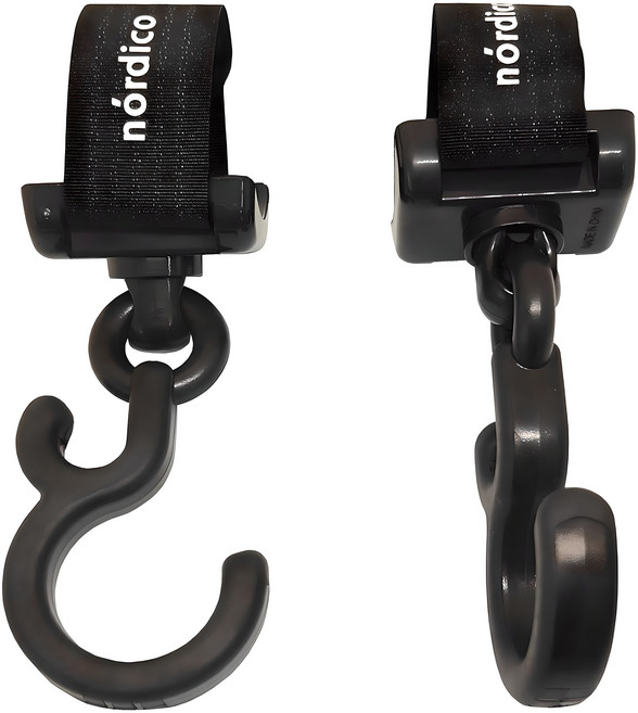 노르디코 프리미엄 유모차 걸이, 블랙, 2개