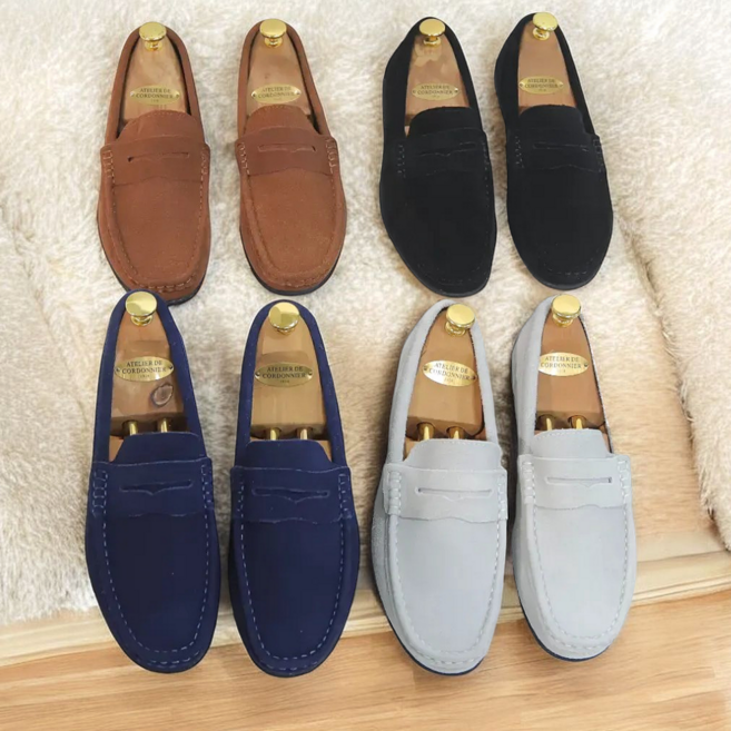 로버 남자로퍼 스웨이드 드라이빙슈즈 발편한 정장 결혼식 하객 캐주얼 구두 페니로퍼