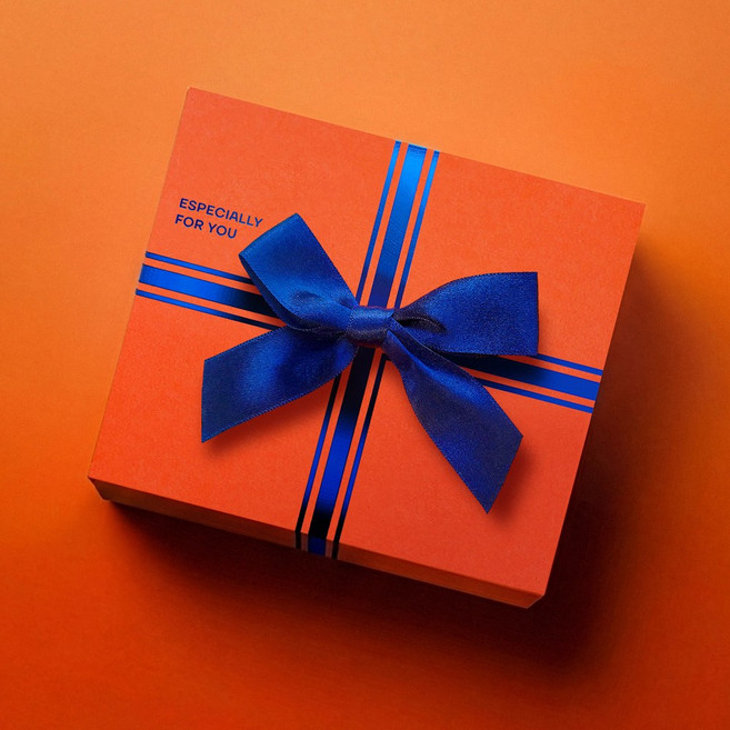 감사모아 비타민 답례품 결혼식 조문 돌잔치 회사 웨딩 선물 감사카드 쇼핑백 포함, 1개, 오렌지 리본