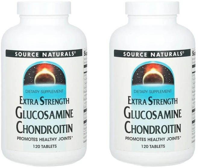 소스 내추럴 글루코사민 앤 콘드로이친 Source Naturals Glucosamine and Chondroitin 120정, 2개 - 쿠팡