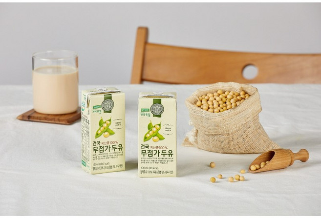 건국무첨가두유, 190ml, 36개