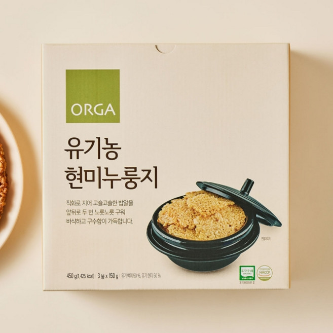 올가홀푸드 유기농 현미 누룽지 3p, 450g, 1개