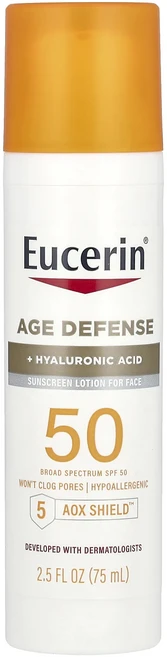 헁복하고 건강하세요 Eucerin 노화 방지 얼굴용 가벼운 자외선 차단제 로션 SPF 50 향료 무함유 75ml(2.5fl oz) 늘 챙기셔야합니다 - 쿠팡