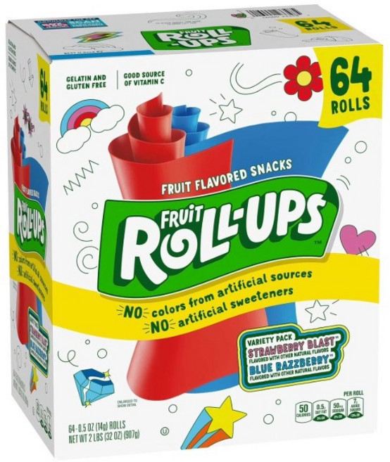 Betty Crocker 프룻 롤업 롤업스 젤리, 14g, 64개