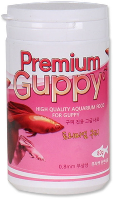 서울아쿠아룸 프리미엄 구피 사료, 80g, 1개