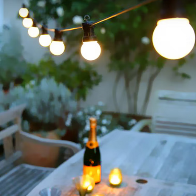 오징어등 LED줄조명 10M20구 파티라이트 야외파티등 전등선 캠핑장전구 큰 앵두등 루프탑 램프 스트링전선 카페 줄전등 테라스 주차장 야외등 방수 행사장 줄전구 알전구, 화이트, 1개