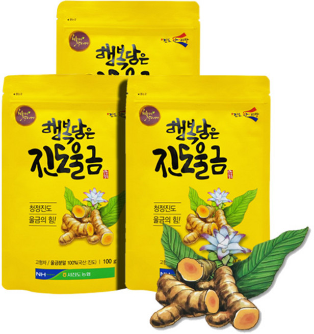 행복담은 진도 울금 분말 3p, 100g, 3개