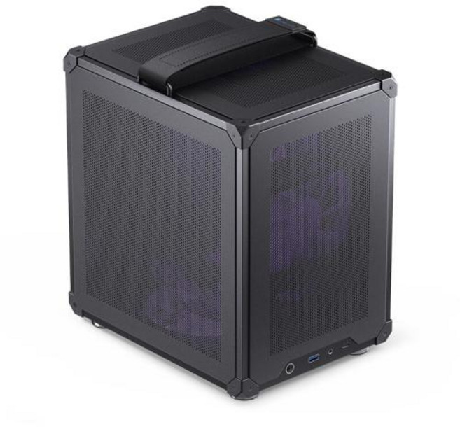 JONSBO PC C타입 ATX 전원용 미니 케이스 휴대용 데스크탑 메쉬 섀시 컴퓨터 200-255mm 그래픽 카드, 01 Black C6 Handle, 3) Black C6 Handle