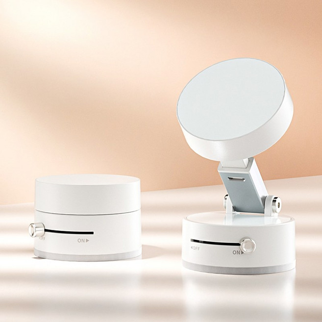 이하니 스위치형 진공 흡착 마그네틱 맥세이프 스마트폰 접이식 거치대 차량용, 화이트, 1개