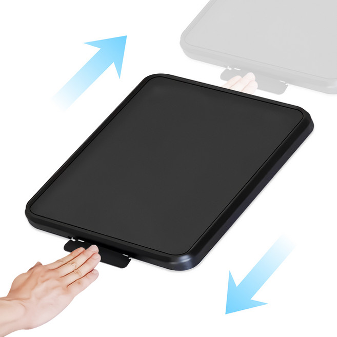 유즈베러띵 푸쉬 앤 슬라이드 철제 트레이, 블랙, 1개