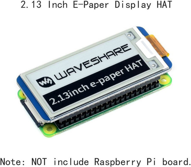 13인치 전자 종이 Eink 디스플레이 HAT RPI 보드용 Pi RasPi 키트 Raspberry Zero 화면 스타터 WH 모델, 2 Color
