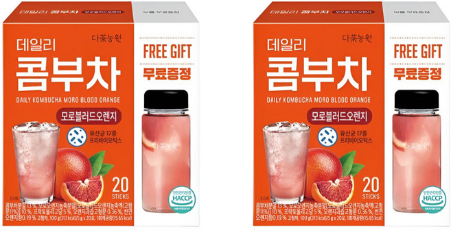 모로블러드 오렌지 콤부차 제로칼로리 다이어트음료, 2개