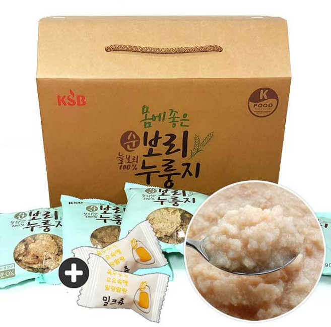 주전부리몰 몸에좋은 순보리누룽지 선물용(20봉) 1박스(+밀크츄2개 포함), 60g, 20봉