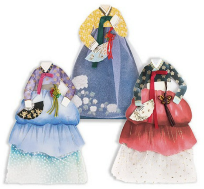 더솜씨 전통 한복 카드 3종 세트, 10세트