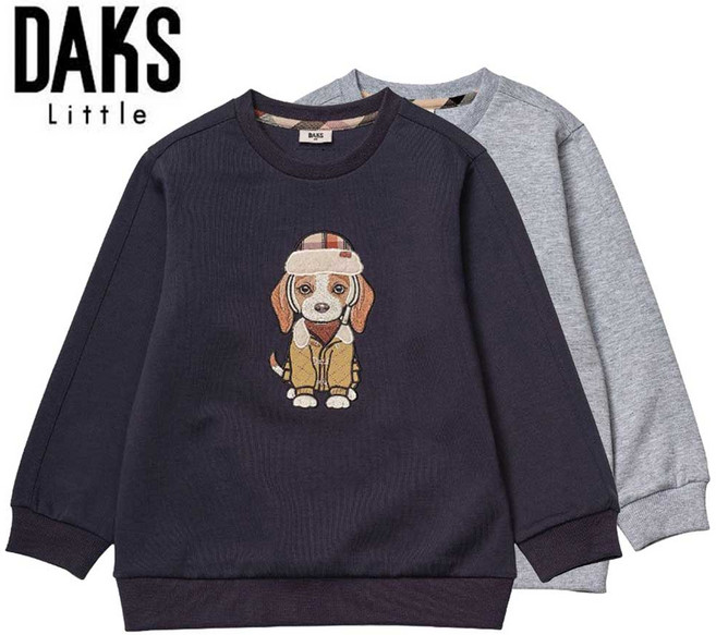 [매장발송] 닥스키즈 맨투맨 초등학생 겨울 티셔츠 유아 아동 어린이 등원복 긴팔티