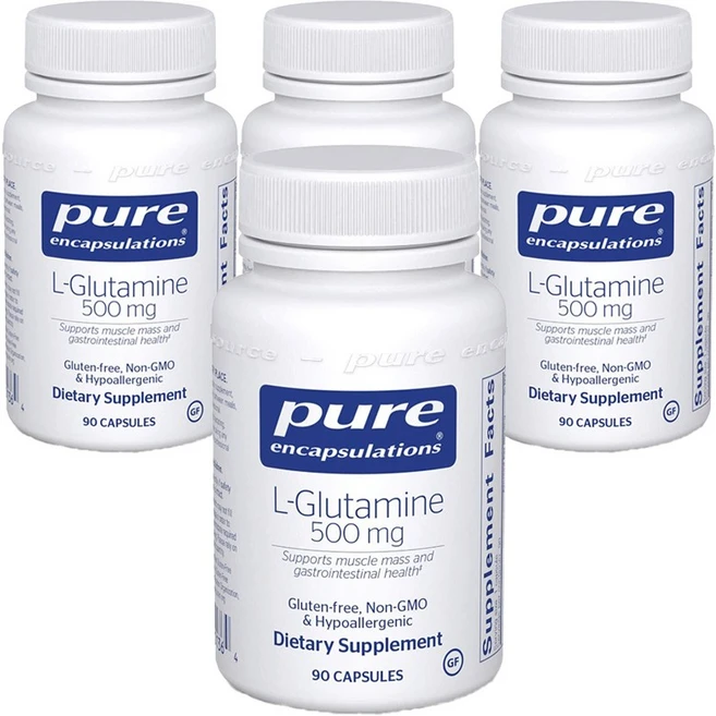 퓨어인캡슐레이션 L-글루타민 500mg 캡슐, 90정, 4개 - 쿠팡