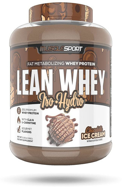 머슬스포츠 린 유청 레볼루션 단백질 파우더 분리주 저칼로리 저탄수화물 저 놀라운 맛 스쿱당 25g 2파운드 레드벨벳, C late Ice Cream, 5 Pound (Pa of 1), 1개