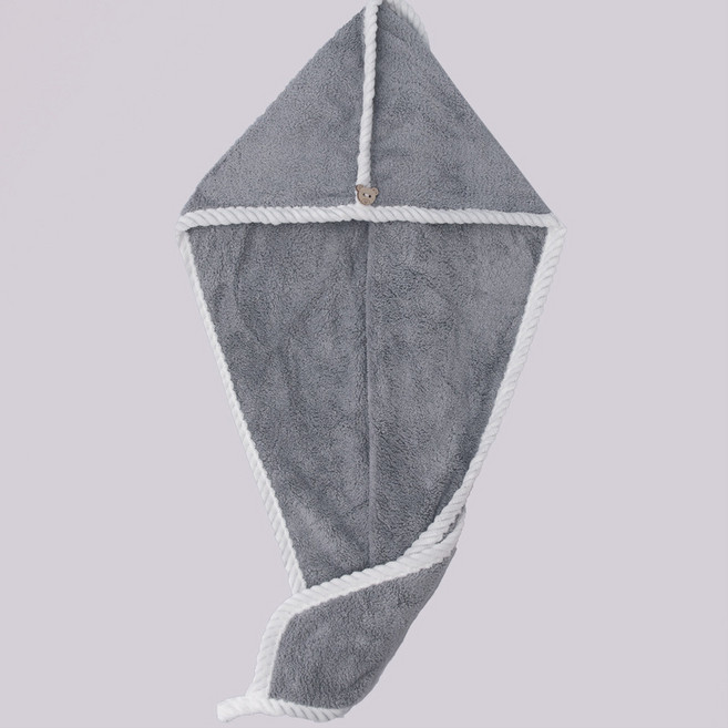 ibooooo 女款吸水速乾髮帽, 0531 - 灰色 25*65cm±2, 1個