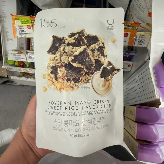 딜라이트 프로젝트 콩마요 참쌀김부각, 30g, 3개