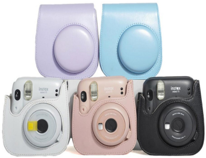 인스탁스 미니11 가죽 케이스 카메라케이스 카메라가죽케이스 폴라로이드가방, 3-인스탁11가죽-블랙