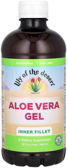 Lily of the Desert 알로에베라 젤 알로에 과육 946ml(32fl oz) Desert (릴리 오브 더 데저트), 946.352 ml, 1개, 946ml