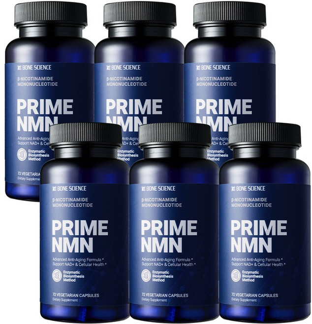 본사이언스 프라임 NMN 575mg 4세대 엔엠엔 컨슈머랩인증 +프테로스틸벤 고순도 99.9%, 6개, 72정