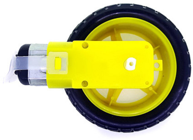 아두이노 RC카 바퀴 기어박스 세트 65mm바퀴휠 + DC모터 HC02-48, 1개